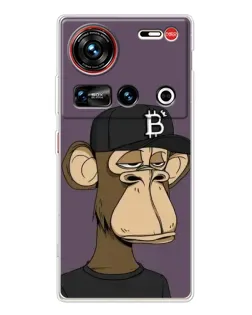 Чехол для ZTE Nubia Z70 Ultra с картинкой «Bored Ape в кепке»