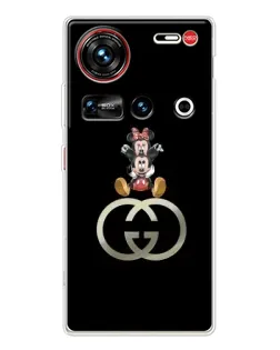 Чехол для ZTE Nubia Z70 Ultra с картинкой «Минни Маус на лого»