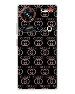 Чехол для ZTE Nubia Z70 Ultra с картинкой «Классическая монограмма Gucci»