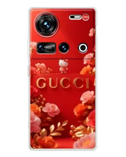 Чехол для ZTE Nubia Z70 Ultra с картинкой «Gucci — золотой сад»
