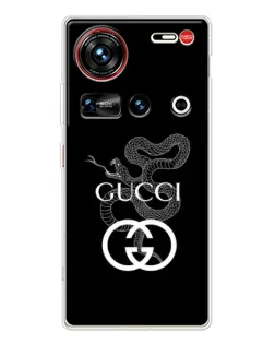 Чехол для ZTE Nubia Z70 Ultra с картинкой «Gucci — серебряная змея»