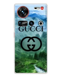 Чехол для ZTE Nubia Z70 Ultra с картинкой «Gucci — горный пейзаж»
