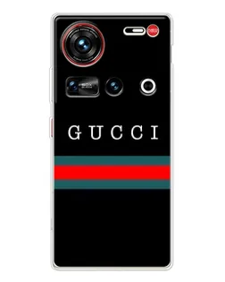 Чехол для ZTE Nubia Z70 Ultra с картинкой «Gucci — красный пояс»