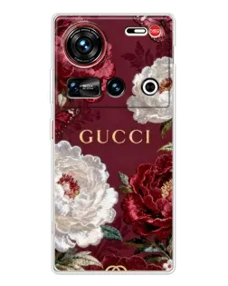 Чехол для ZTE Nubia Z70 Ultra с картинкой «Gucci — бордовые розы» Чехол для ZTE Nubia Z70 Ultra с картинкой «Gucci — бордовые розы»