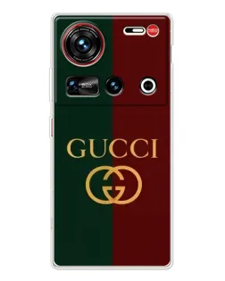 Чехол для ZTE Nubia Z70 Ultra с картинкой «Gucci — темно-зеленый градиент» Чехол для ZTE Nubia Z70 Ultra с картинкой «Gucci — темно-зеленый градиент»