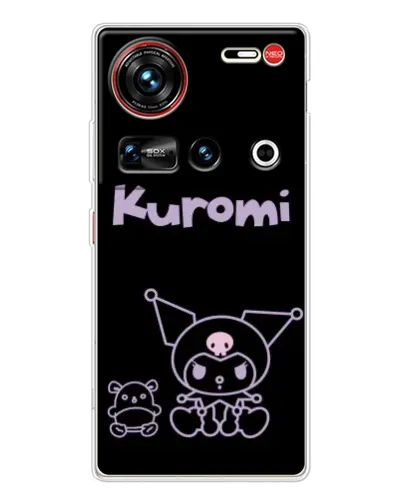 Чехол для ZTE Nubia Z70 Ultra с картинкой «Kuromi — черный минимализм»