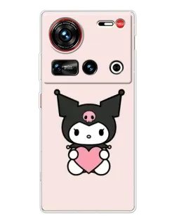 Чехол для ZTE Nubia Z70 Ultra с картинкой «Kuromi и сердце»