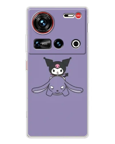 Чехол для ZTE Nubia Z70 Ultra с картинкой «Kuromi на лиловом фоне»
