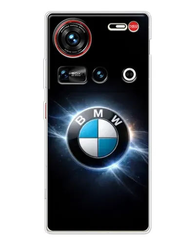 Чехол для ZTE Nubia Z70 Ultra с картинкой «BMW — неоновое сияние»