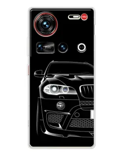 Чехол для ZTE Nubia Z70 Ultra с картинкой «Темный силуэт BMW»