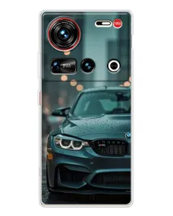 Чехол для ZTE Nubia Z70 Ultra с картинкой «BMW в огнях города»