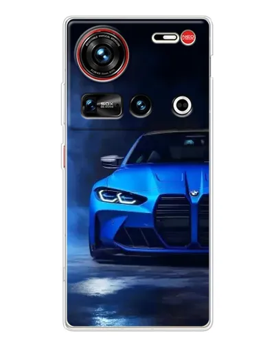 Чехол для ZTE Nubia Z70 Ultra с картинкой «Голубая BMW M4»