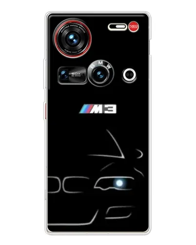 Чехол для ZTE Nubia Z70 Ultra с картинкой «Минималистичный принт BMW M3»