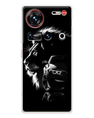 Чехол для ZTE Nubia Z70 Ultra с картинкой «BMW и лев»