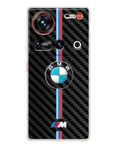Чехол для ZTE Nubia Z70 Ultra с картинкой «Эмблема BMW и карбон»
