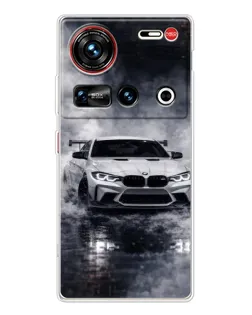 Чехол для ZTE Nubia Z70 Ultra с картинкой «BMW сквозь туман»