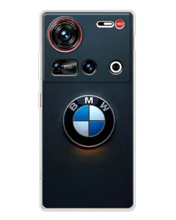 Чехол для ZTE Nubia Z70 Ultra с картинкой «Логотип BMW — минимализм»