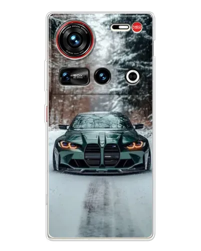 Чехол для ZTE Nubia Z70 Ultra с картинкой «BMW в зимнем лесу»
