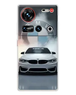 Чохол для ZTE Nubia Z70 Ultra з картинкою «BMW в білому диму»
