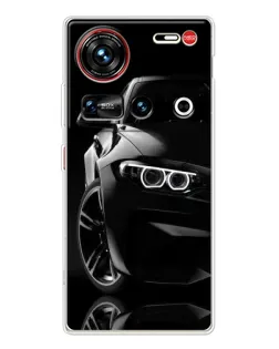 Чохол для ZTE Nubia Z70 Ultra з картинкою «Чорна BMW — профіль»