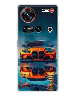 Чохол для ZTE Nubia Z70 Ultra з картинкою «BMW — золота емблема»