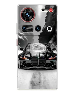 Чохол для ZTE Nubia Z70 Ultra з картинкою «BMW — акварельний дрифт»