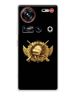Чохол для ZTE Nubia Z70 Ultra з картинкою «PUBG — помаранчевий градієнт»