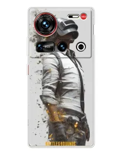 Чохол для ZTE Nubia Z70 Ultra з картинкою «PUBG — боєць у пилу»