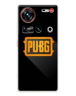 Чохол для ZTE Nubia Z70 Ultra з картинкою «PUBG — рамка лого»