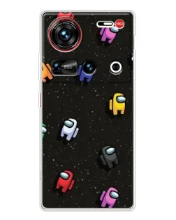 Чохол для ZTE Nubia Z70 Ultra з картинкою «Космічний патерн Among Us»