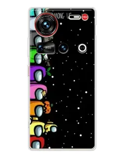 Чехол для ZTE Nubia Z70 Ultra с картинкой «Команда Among Us»