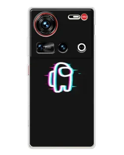 Чехол для ZTE Nubia Z70 Ultra с картинкой «Among Us неон»