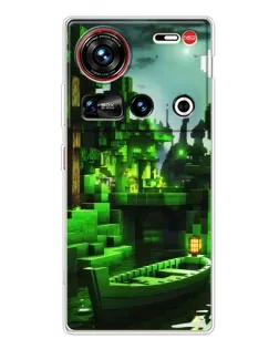 Чохол для ZTE Nubia Z70 Ultra з картинкою «Minecraft лісовий пейзаж»