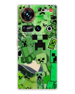 Чохол для ZTE Nubia Z70 Ultra з картинкою «Кріпери Minecraft»