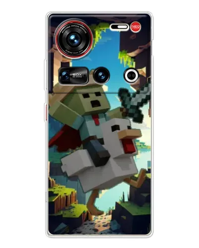 Чехол для ZTE Nubia Z70 Ultra с картинкой «Стив и гусь» Чехол для ZTE Nubia Z70 Ultra с картинкой «Стив и гусь»
