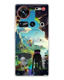 Чехол для ZTE Nubia Z70 Ultra с картинкой «Эндермен в лесу»