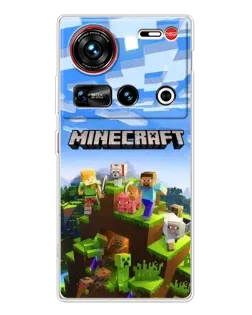 Чехол для ZTE Nubia Z70 Ultra с картинкой «Minecraft классический мир»
