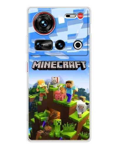 Чехол для ZTE Nubia Z70 Ultra с картинкой «Minecraft классический мир» Чехол для ZTE Nubia Z70 Ultra с картинкой «Minecraft классический мир»