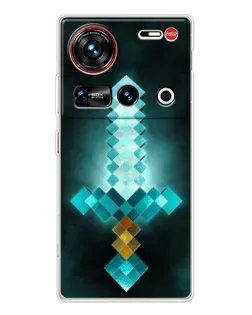 Чехол для ZTE Nubia Z70 Ultra с картинкой «Алмазный меч неон»