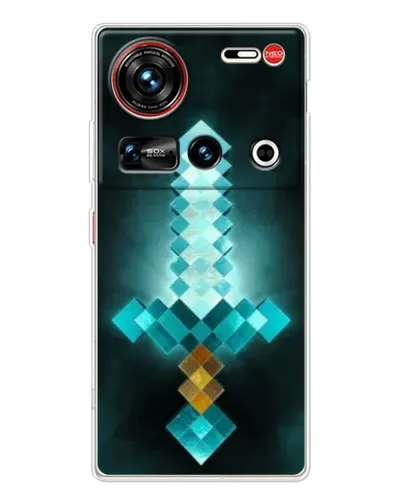Чехол для ZTE Nubia Z70 Ultra с картинкой «Алмазный меч неон» Чехол для ZTE Nubia Z70 Ultra с картинкой «Алмазный меч неон»