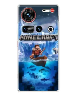 Чехол для ZTE Nubia Z70 Ultra с картинкой «Minecraft ледяной мир»