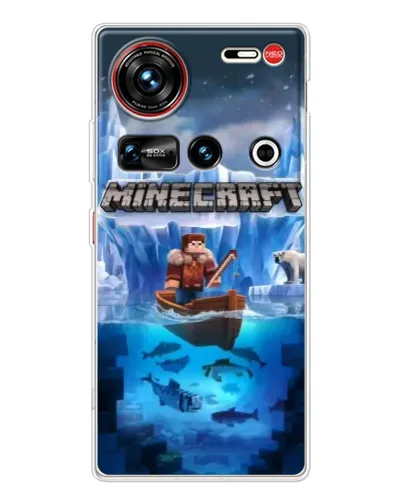 Чехол для ZTE Nubia Z70 Ultra с картинкой «Minecraft ледяной мир» Чехол для ZTE Nubia Z70 Ultra с картинкой «Minecraft ледяной мир»