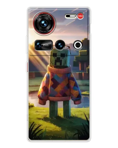 Чехол для ZTE Nubia Z70 Ultra с картинкой «Крипер в свитере» Чехол для ZTE Nubia Z70 Ultra с картинкой «Крипер в свитере»