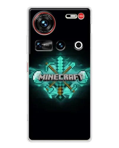 Чехол для ZTE Nubia Z70 Ultra с картинкой «Minecraft Diamond лого» Чехол для ZTE Nubia Z70 Ultra с картинкой «Minecraft Diamond лого»