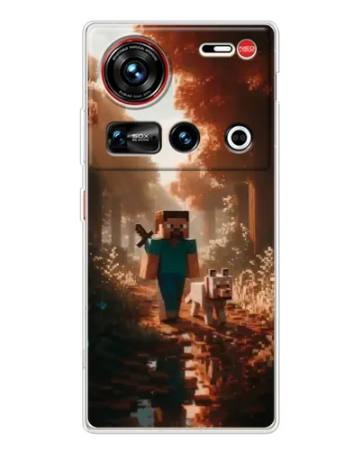 Чехол для ZTE Nubia Z70 Ultra с картинкой «Стив в лесу» Чехол для ZTE Nubia Z70 Ultra с картинкой «Стив в лесу»