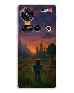 Чехол для ZTE Nubia Z70 Ultra с картинкой «Стив у башни»