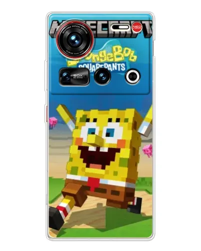 Чехол для ZTE Nubia Z70 Ultra с картинкой «Губка Боб Minecraft» Чехол для ZTE Nubia Z70 Ultra с картинкой «Губка Боб Minecraft»