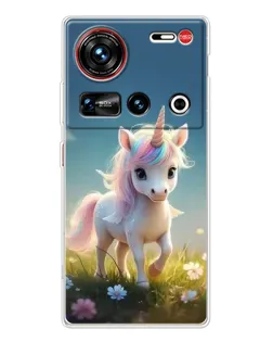 Чехол для ZTE Nubia Z70 Ultra с картинкой «Единорог на поляне» Чехол для ZTE Nubia Z70 Ultra с картинкой «Единорог на поляне»