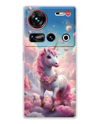 Чехол для ZTE Nubia Z70 Ultra с картинкой «Единорог среди облаков»