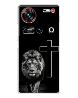 Чехол для ZTE Nubia Z70 Ultra с картинкой «Лев и Крест» Чехол для ZTE Nubia Z70 Ultra с картинкой «Лев и Крест»